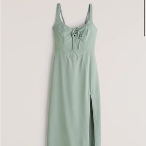Abercombie corset midi dress in Green. BRAND NEW